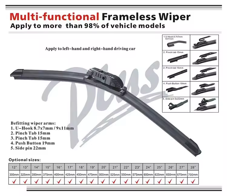 tvs frameless wiper